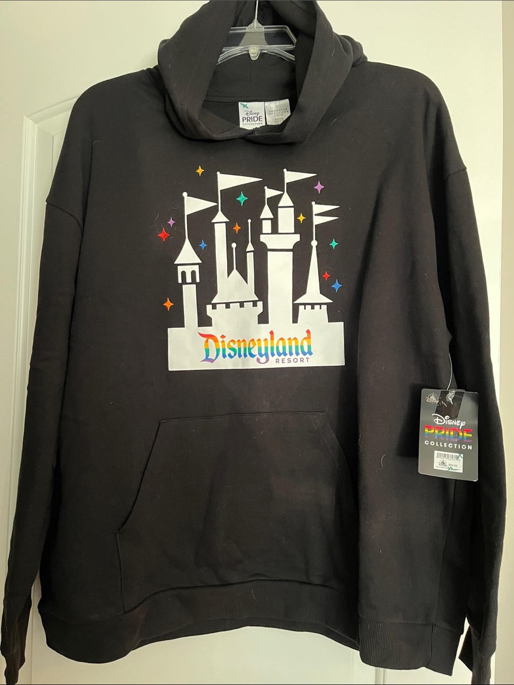 Disney Pride Collection Castle Hoodie with Rainbow Disneyland Logo